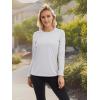 imageTACVASEN Womens Long Sleeve Rash Guard UPF 50 UV Sun Shirts Quick Dry Swim Shirt Hiking TopsLight Grey