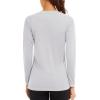 imageTACVASEN Womens Long Sleeve Rash Guard UPF 50 UV Sun Shirts Quick Dry Swim Shirt Hiking TopsLight Grey
