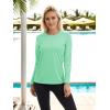 imageTACVASEN Womens Long Sleeve Rash Guard UPF 50 UV Sun Shirts Quick Dry Swim Shirt Hiking TopsMint Green