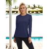 imageTACVASEN Womens Long Sleeve Rash Guard UPF 50 UV Sun Shirts Quick Dry Swim Shirt Hiking TopsNavy