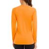 imageTACVASEN Womens Long Sleeve Rash Guard UPF 50 UV Sun Shirts Quick Dry Swim Shirt Hiking TopsOrange