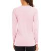 imageTACVASEN Womens Long Sleeve Rash Guard UPF 50 UV Sun Shirts Quick Dry Swim Shirt Hiking TopsPink