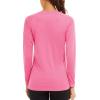 imageTACVASEN Womens Long Sleeve Rash Guard UPF 50 UV Sun Shirts Quick Dry Swim Shirt Hiking TopsRose Red