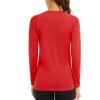 imageTACVASEN Womens Long Sleeve Rash Guard UPF 50 UV Sun Shirts Quick Dry Swim Shirt Hiking TopsTomato Red