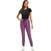 imageTACVASEN Womens Running Pants with Drawstring Breathable Gym Workout Trousers Purple M