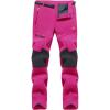 imageTACVASEN Womens Snow Pants Outdoor Water Repellent Fleece Hiking Pants Rose red 26
