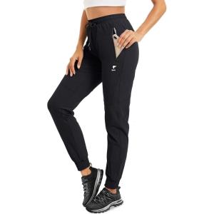 imageTACVASEN Womens Hiking Pants Quick Dry Climbing Training Trousers with Pockets Black M