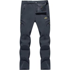 imageTACVASEN Womens PantsWinter Warm Snow Skiing Cargo Pants Multi Pockets Dark gray 36
