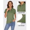 imageTACVASEN Polo Shirts for Women Short Sleeve Golf Shirts 4Button Quick Dry Workout Tops Collared for Work Running TennisAgreen