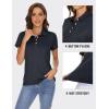imageTACVASEN Polo Shirts for Women Short Sleeve Golf Shirts 4Button Quick Dry Workout Tops Collared for Work Running TennisBlack