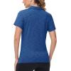 imageTACVASEN Polo Shirts for Women Short Sleeve Golf Shirts 4Button Quick Dry Workout Tops Collared for Work Running TennisBlue