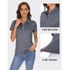 imageTACVASEN Polo Shirts for Women Short Sleeve Golf Shirts 4Button Quick Dry Workout Tops Collared for Work Running TennisDark Gray