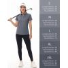 imageTACVASEN Polo Shirts for Women Short Sleeve Golf Shirts 4Button Quick Dry Workout Tops Collared for Work Running TennisDark Gray