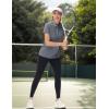 imageTACVASEN Polo Shirts for Women Short Sleeve Golf Shirts 4Button Quick Dry Workout Tops Collared for Work Running TennisDark Gray