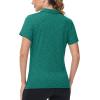 imageTACVASEN Polo Shirts for Women Short Sleeve Golf Shirts 4Button Quick Dry Workout Tops Collared for Work Running TennisEgreen