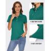 imageTACVASEN Polo Shirts for Women Short Sleeve Golf Shirts 4Button Quick Dry Workout Tops Collared for Work Running TennisEgreen