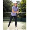 imageTACVASEN Polo Shirts for Women Short Sleeve Golf Shirts 4Button Quick Dry Workout Tops Collared for Work Running TennisLight Purple