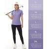 imageTACVASEN Polo Shirts for Women Short Sleeve Golf Shirts 4Button Quick Dry Workout Tops Collared for Work Running TennisLight Purple