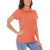 imageTACVASEN Polo Shirts for Women Short Sleeve Golf Shirts 4Button Quick Dry Workout Tops Collared for Work Running TennisOrange