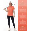 imageTACVASEN Polo Shirts for Women Short Sleeve Golf Shirts 4Button Quick Dry Workout Tops Collared for Work Running TennisOrange