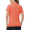 imageTACVASEN Polo Shirts for Women Short Sleeve Golf Shirts 4Button Quick Dry Workout Tops Collared for Work Running TennisOrange