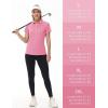 imageTACVASEN Polo Shirts for Women Short Sleeve Golf Shirts 4Button Quick Dry Workout Tops Collared for Work Running TennisPink