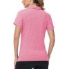 imageTACVASEN Polo Shirts for Women Short Sleeve Golf Shirts 4Button Quick Dry Workout Tops Collared for Work Running TennisPink