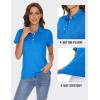 imageTACVASEN Polo Shirts for Women Short Sleeve Golf Shirts 4Button Quick Dry Workout Tops Collared for Work Running TennisSea Blue
