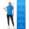 imageTACVASEN Polo Shirts for Women Short Sleeve Golf Shirts 4Button Quick Dry Workout Tops Collared for Work Running TennisSea Blue