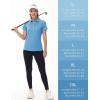 imageTACVASEN Polo Shirts for Women Short Sleeve Golf Shirts 4Button Quick Dry Workout Tops Collared for Work Running TennisSky Blue