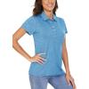imageTACVASEN Polo Shirts for Women Short Sleeve Golf Shirts 4Button Quick Dry Workout Tops Collared for Work Running TennisSky Blue