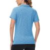 imageTACVASEN Polo Shirts for Women Short Sleeve Golf Shirts 4Button Quick Dry Workout Tops Collared for Work Running TennisSky Blue