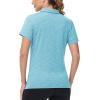 imageTACVASEN Polo Shirts for Women Short Sleeve Golf Shirts 4Button Quick Dry Workout Tops Collared for Work Running TennisWater Blue