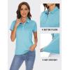 imageTACVASEN Polo Shirts for Women Short Sleeve Golf Shirts 4Button Quick Dry Workout Tops Collared for Work Running TennisWater Blue