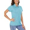 imageTACVASEN Polo Shirts for Women Short Sleeve Golf Shirts 4Button Quick Dry Workout Tops Collared for Work Running TennisWater Blue