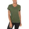 imageTACVASEN Womens Short Sleeve Running Shirts Lightweight Quick Dry TShirts Outdoor Hiking TopsArmy Green