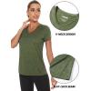 imageTACVASEN Womens Short Sleeve Running Shirts Lightweight Quick Dry TShirts Outdoor Hiking TopsArmy Green
