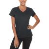 imageTACVASEN Womens Short Sleeve Running Shirts Lightweight Quick Dry TShirts Outdoor Hiking TopsBlack