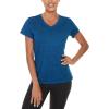 imageTACVASEN Womens Short Sleeve Running Shirts Lightweight Quick Dry TShirts Outdoor Hiking TopsBlue