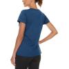 imageTACVASEN Womens Short Sleeve Running Shirts Lightweight Quick Dry TShirts Outdoor Hiking TopsDark Blue