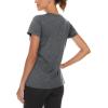 imageTACVASEN Womens Short Sleeve Running Shirts Lightweight Quick Dry TShirts Outdoor Hiking TopsDark Gray