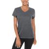 imageTACVASEN Womens Short Sleeve Running Shirts Lightweight Quick Dry TShirts Outdoor Hiking TopsDark Gray