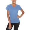 imageTACVASEN Womens Short Sleeve Running Shirts Lightweight Quick Dry TShirts Outdoor Hiking TopsLight Blue