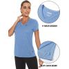 imageTACVASEN Womens Short Sleeve Running Shirts Lightweight Quick Dry TShirts Outdoor Hiking TopsLight Blue