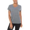 imageTACVASEN Womens Short Sleeve Running Shirts Lightweight Quick Dry TShirts Outdoor Hiking TopsLight Gray