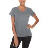 imageTACVASEN Womens Short Sleeve Running Shirts Lightweight Quick Dry TShirts Outdoor Hiking TopsLight Gray