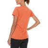 imageTACVASEN Womens Short Sleeve Running Shirts Lightweight Quick Dry TShirts Outdoor Hiking TopsOrange