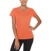 imageTACVASEN Womens Short Sleeve Running Shirts Lightweight Quick Dry TShirts Outdoor Hiking TopsOrange