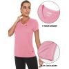 imageTACVASEN Womens Short Sleeve Running Shirts Lightweight Quick Dry TShirts Outdoor Hiking TopsPink