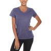 imageTACVASEN Womens Short Sleeve Running Shirts Lightweight Quick Dry TShirts Outdoor Hiking TopsPurple